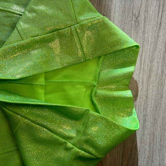 Green Latex Sparkly Pants - Picture 2 of 6